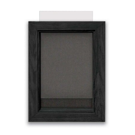 United Visual Products Indoor Enclosed Combo Board, 72"x36", Black Frame/Black & Apricot UVCB7236B-BLACK-APRICOT